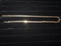 9 Carat Yellow Gold Curb Chain Weighing Approx. 37.07 Grammes. Great looking chain!