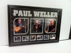 Paul Weller signed photo montage - Size 23 x 33 inches - Estimated value £130-£150. All sporting