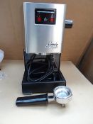 1 x Gaggia Classic (UB) Espresso Machine - Brushed Stainless Steel. 
The Gaggia Classic is one of