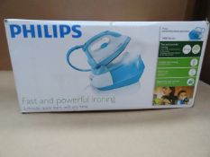 1 x Philips GC7420/02 Steam Generator with Ceramic Plate - Blue 
Make short work of your ironing