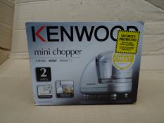 1 x Kenwood Mini Chopper CH185. 300W, 350ML. Dishwasher Safe, Safety interlock, Stainless steel
