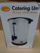 1 x Quest 20L 2500W Catering Urn, Safety boil dry, stainless steel, water level gauge, energy
