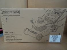 1 x Mountfiels SP184 Self Propelled Petrol Lawnmower. Economical power driven petrol lawnmower