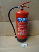 1 x Firechief FXP9 Dry Powder Fire Extinguisher 9KG. Slimline powder fire extinguisher for fires