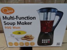 1 x Quest Multi-Function Soup Maker. 900 Watt. 7 Multi functions, soup smooth, steam/boil, pulse,