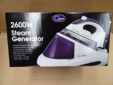 1 x Quest 2600 Watt Steam Generator Iron with aluminium covered stainless steel soleplate,