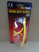 40 x Am-Tech Quality Tools. Folding Safety Goggles. Lightweight, comfortable safety goggles with