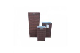 Brand New & Boxed Chocolate Mix - Set of 3 Plant Pots.