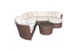 BRAND NEW & BOXED . Outdoor Rattan Furniture, 7 Piece Valencia Corner Sofa Set.