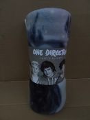 12 x One Direction Fleece Blankets Size: 120cm x 150cm. Brand new and Packaged! RRP £12.99 Each!