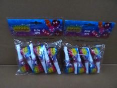 120 x Packs of 6 Moshi Monsters Party Blow Outs. RRP £1.99 Per pack! Total RRP Value £238.80!