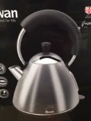 Brand New and Boxed 

Swan Kitchen Appliances Metallic Graphite/Black Pyramid 2L Kettle

This