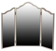 REDUCED TO CLEAR Silver Finish 3 Fold Dressing Table Bedroom Mirror 63cm x 70cm   Brand New