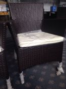 Rattan Brown All Weather High Back Carver Chair Garden/patio/home   This sale is for two chair as