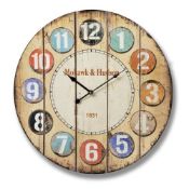 Brand New 
Large Colour Vintage Shabby Chic Numerical Distressed Stylish Wall Clock 58cm 



This