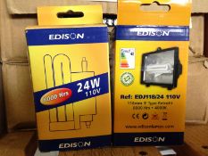 New in box x 50 

Edison Retrofit 24w 110v 8000 Hours Light Bulbs