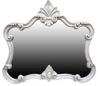 brand new REDUCED 

Stunning Large Wood Resin and Silver Round Beveled Wall Mirror 
Measures:-