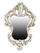 Stunning Large Silver Ornate Carved Wall Mirror 106cm x 69cm