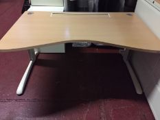 5 x High Quality Used 1600 Cantilever Office Wave Desk and Lockable Pedestal Multiples available