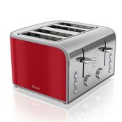 Swan Retro 4 Slice 1600W Vintage Red Kitchen Toaster Brand New    Brand New with 2 Year Manufacturer