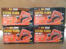 4 x Am-Tech Electric Planers. 600 Watt. Powerful motor for outstanding performance. Enables easy