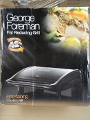 1 x George Foreman Fat Reducing Entertaining 7 Portion Grill. Removes upto 42% of fat! Cook your