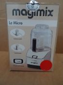 1 x Magimix Le Micro Chopper. Stainless Steel blade, Simple to use, Emulsifying tool. Very high