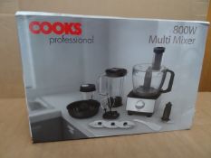 1 x Cooks Professional 800W Multi Mixer.  Blends, Chips, Grinds, Kneads, Chops, Whisks, Slices! Very