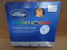 1 x Silentnight comfort control electric blanket. King Size. Machine Washable, 3 Heat Settoings,