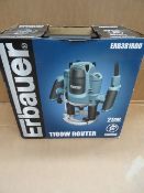 1 x Erbauer 1100W Router Model: ERB381ROU. Powerful router and collect with pre-set plunge depth