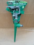 36 x GardenKraft Impulse sprinkler with ground spike, easy to use, adjustable range, full or part