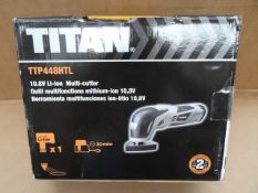 1 x Titan 10.8V Lithium-ION Multi cutter model:ttp448htl.  Versatile tool with 2.8 degrees