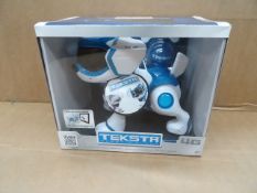 1 x Teksta Robotic Puppy blue. Interactive, touch sensitive, wireless technology, gesture control.