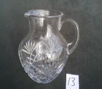 Cut Lead Crystal - Water Jug - 22cm - 14cm at widest point 7 at rim