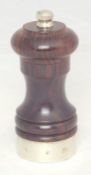Silver Mounted Oak Pepper Grinder - Hallmark
London