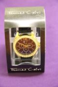 Brand new Ladies Thomas Calvi Four Dial White stones Bling Watch, with box and certificate