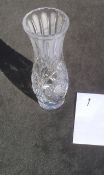 Cut Lead Crystal - Vase - 25cm high - 9cm Diameter