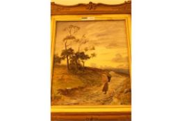 Very Collectable JAMES HERON (FL.1878-1919) A Beautiful water colour by James Heron of a lady,