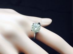 NO RESERVE - 3.00ct Round Cut Solitaire Diamond Ring set in 14k White Gold