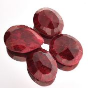 A stunning collection of 4x Mixed Cut Natural Ruby Gemstones = 29.00 carat. Appraised by experienced