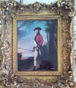 A picture on porcelain signed J Trotter in very old frame