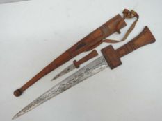 Nigerian Dagger with Smaller one and sheaf.