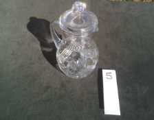 Cut Lead Crystal - Water Jug - 22cm - 15.5cm at widest point