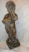A Composition Stone Putti
MEASURES: 27.5” (H)
Lovely piece, Very heavy
V.G.C
NO chips or cracks
