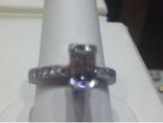 1.47 Princess cut Diamond set in am 18 Carat white gold