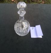 Cut Lead Crystal - Decanter - 22.5 high (27.5cm With Stopper) - 12.5 at widest point