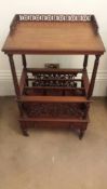 Late Victorian Walnut Canterbury