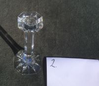 Cut Lead Crystal - Candle Holder - 19cm high - 8cm base dia, 5cm top dia - QTY 6