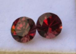 0.99ct pair of matched fine Garnets. Gem valuation index scale for March 2015 $252.74 approx £182.52