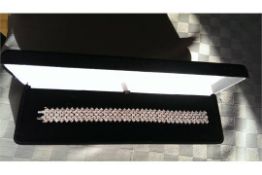 A stunning 1.00 carat 72 diamonds and Rhodium Bracelet. Appraisal value $1,510.00 approx £1009.83